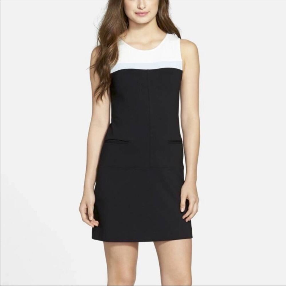 Sanctuary Colorblock Sheath Dress Black/Blue S